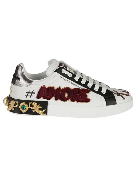 dolce gabbana sneakers amore 45|dolce and gabanna men sneakers.